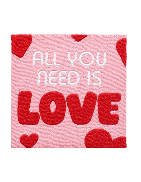 Étiquette tissée à coudre - All you need is love