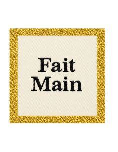 Étiquette tissée à coudre - Fait main gold