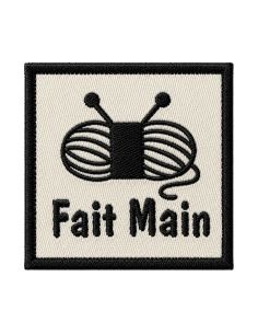 Étiquette tissée à coudre - Fait main pelote
