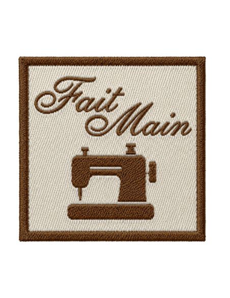 Étiquette tissée à coudre - Fait main machine