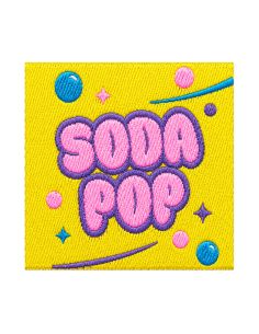 Étiquette tissée à coudre - Soda Pop