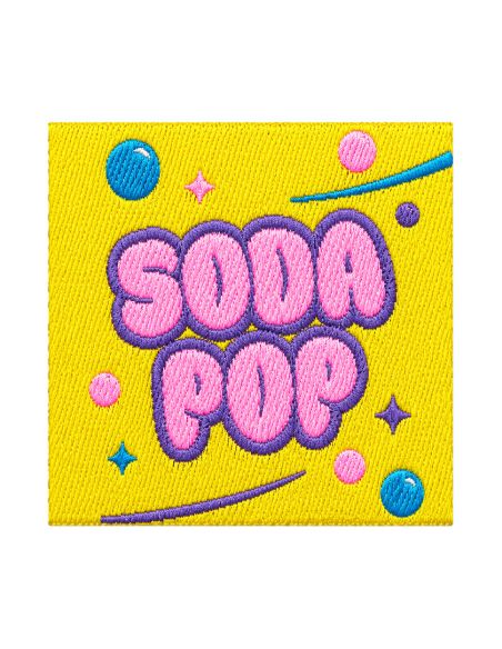 Étiquette tissée à coudre - Soda Pop