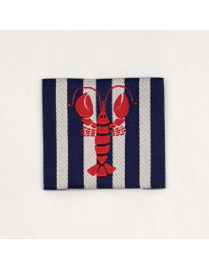 Lot de 5 étiquettes tissées à coudre Homard 2