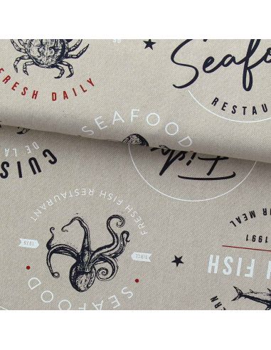 Toile de coton canvas premium - Seafood