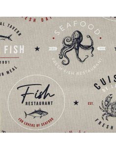 Toile de coton canvas premium - Seafood 2