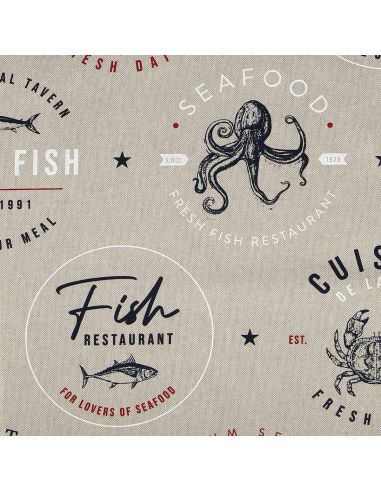 Toile de coton canvas premium - Seafood
