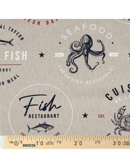 Toile de coton canvas premium - Seafood