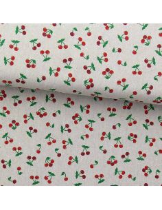 Toile de coton canvas premium - Cerises