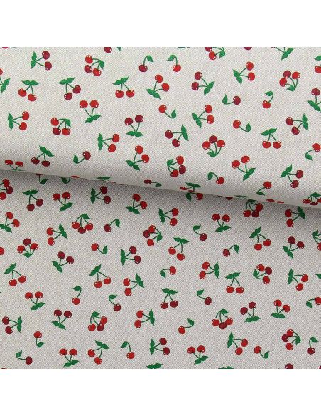Toile de coton canvas premium - Cerises