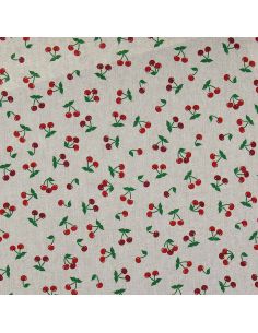 Toile de coton canvas premium - Cerises 2