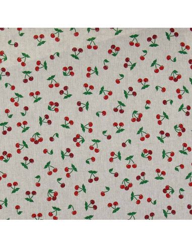 Toile de coton canvas premium - Cerises