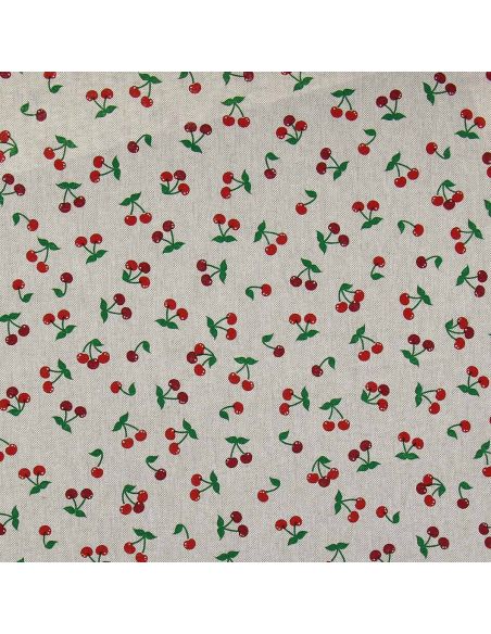 Toile de coton canvas premium - Cerises