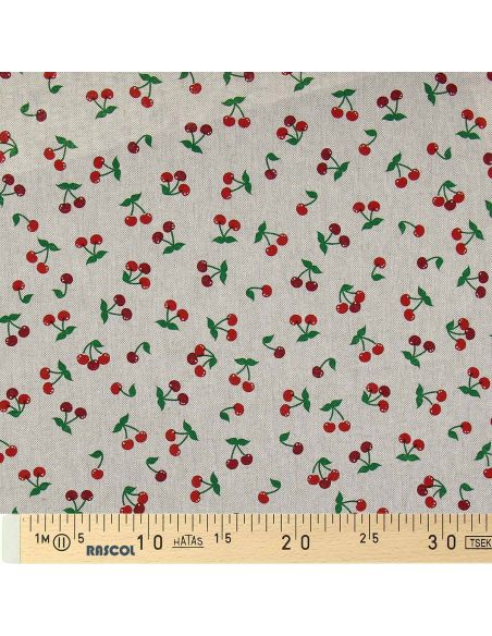 Toile de coton canvas premium - Cerises