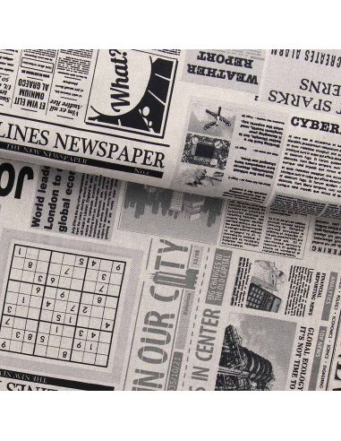 Toile de coton canvas premium - Newspaper