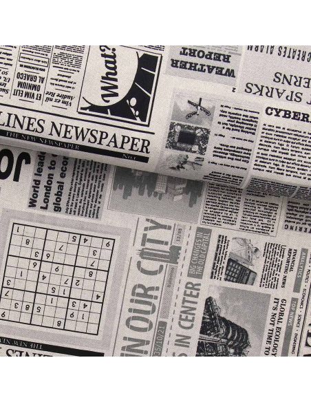 Toile de coton canvas premium - Newspaper