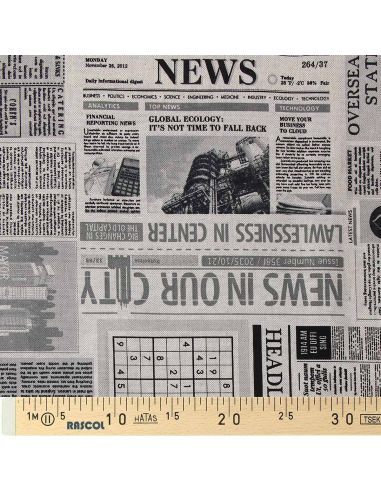 Toile de coton canvas premium - Newspaper