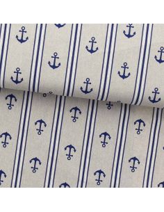 Toile de coton canvas premium - Ligne maritime