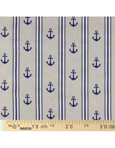 Toile de coton canvas premium - Ligne maritime
