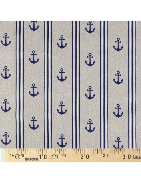 Toile de coton canvas premium - Ligne maritime