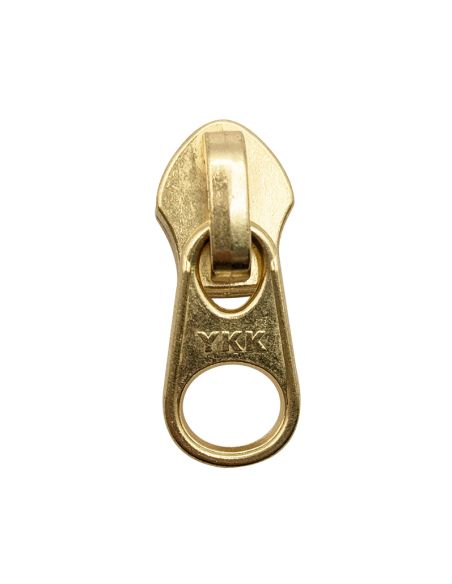 Curseur rond pour fermeture nylon 5 mm - Doré