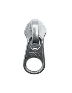 Curseur rond pour fermeture nylon 5 mm - Argent