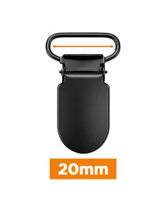 Pince bretelle noire - 20 mm