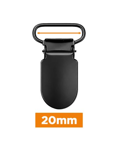 Pince bretelle noire - 20 mm