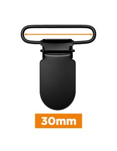 Pince bretelle noire - 30 mm
