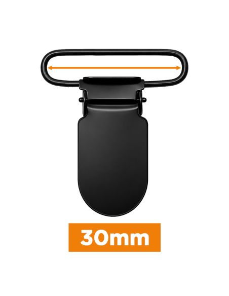 Pince bretelle noire - 30 mm