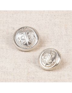 Bouton à queue Ancre - Argent