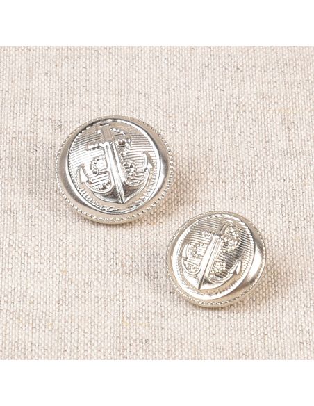 Bouton à queue Ancre - Argent