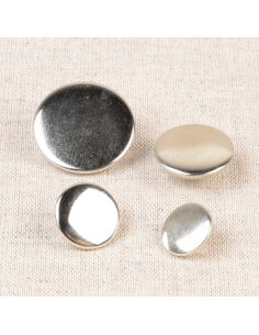 Bouton plat à queue - Argent