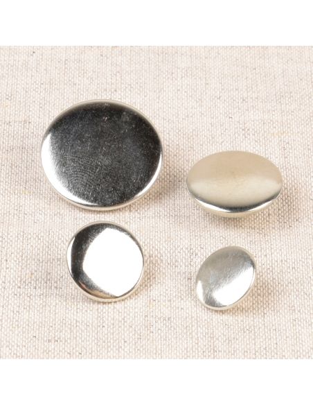 Bouton plat à queue - Argent