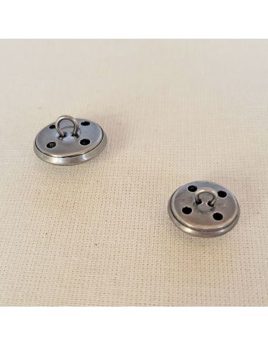 Bouton à queue Ancre - Argent vieilli