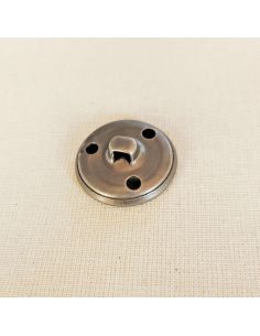 Bouton plat à queue - Argent vieilli 2