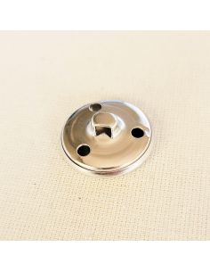 Bouton plat à queue - Argent 2