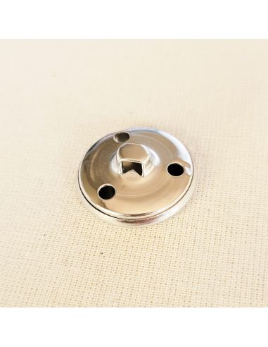 Bouton plat à queue - Argent