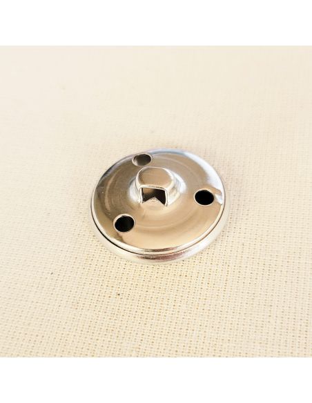 Bouton plat à queue - Argent