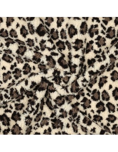 Tissu fourrure Teddy - Animal brun