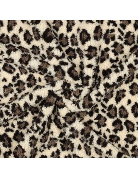 Tissu fourrure Teddy - Animal brun