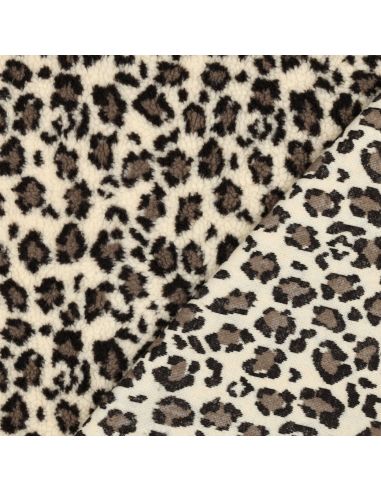 Tissu fourrure Teddy - Animal brun