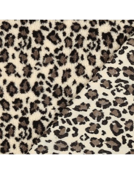 Tissu fourrure Teddy - Animal brun