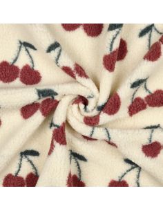 Tissu fourrure Teddy - Cerise rouge