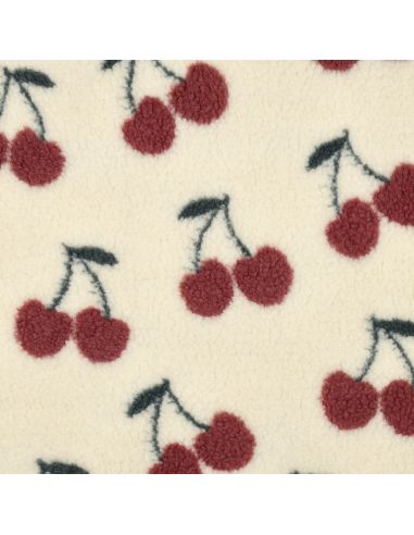 Tissu fourrure Teddy - Cerise rouge