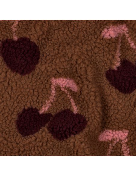 Tissu fourrure Teddy - Cerise bordeaux