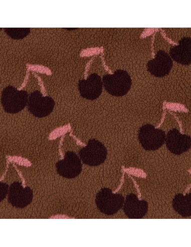 Tissu fourrure Teddy - Cerise bordeaux