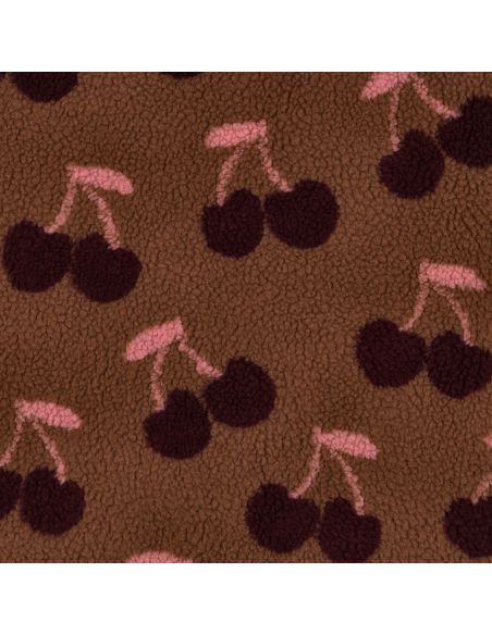 Tissu fourrure Teddy - Cerise bordeaux