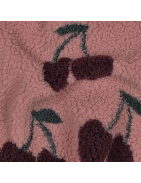 Tissu fourrure Teddy - Cerise rouge foncé