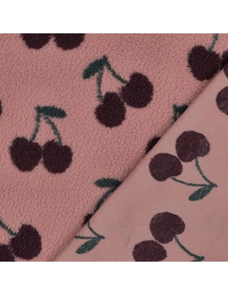 Tissu fourrure Teddy - Cerise rouge foncé