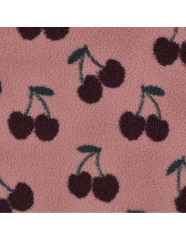 Tissu fourrure Teddy - Cerise rouge foncé